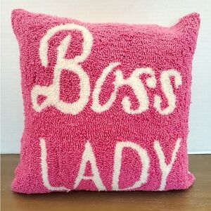 Accent Pink and White Pillow